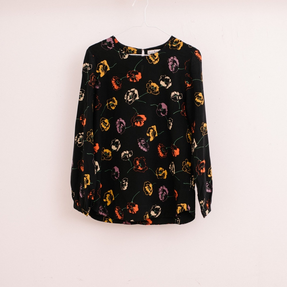 Steven Alan Floral Print Silk Blouse
